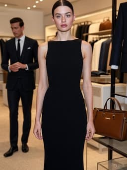 فستان سهرة أسود طويل