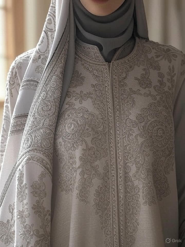عباية خليجية مطرزة